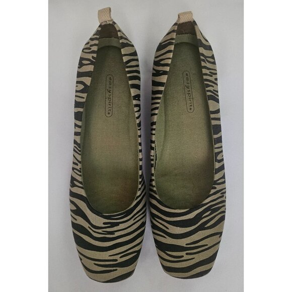 Easy Spirit Allindat Zebra Print Square Toe Slip On Flats Women's Size 7 ½N - Picture 3 of 11